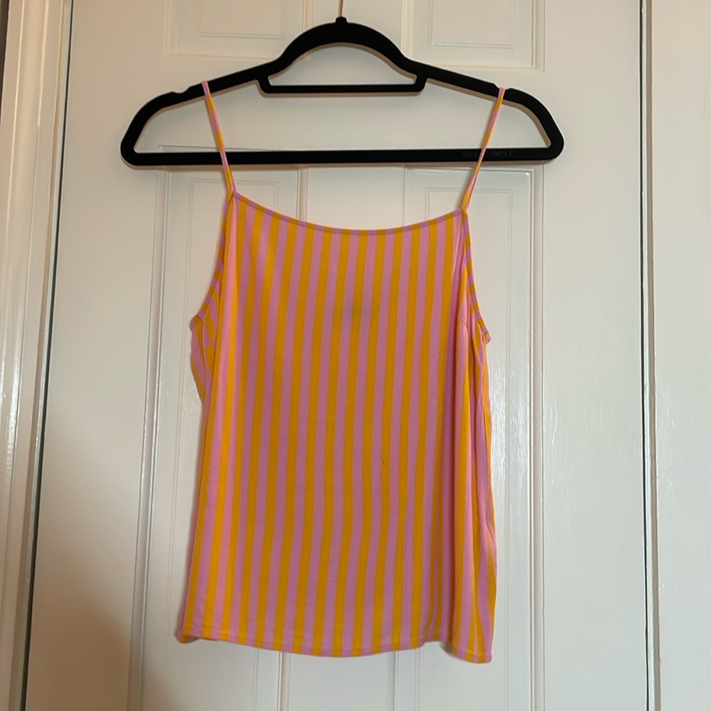 TOPSHOP, Cami, Pink & Yellow, size US 6